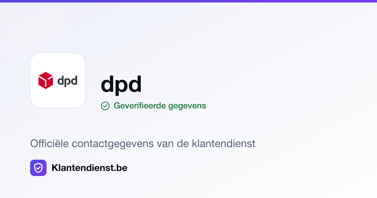 Klantendienst dpd — Klantendienst.be